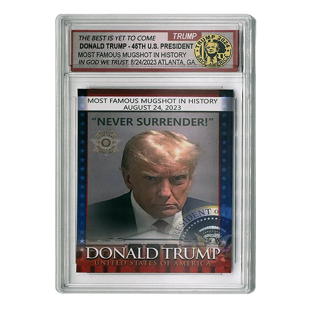 Donald Trump Collection Card Most Famous Mugshot